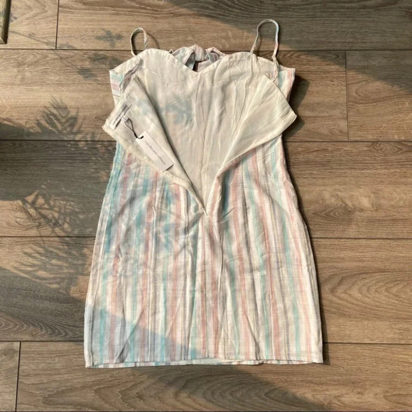 Striped Multicolor Spaghetti Strap Dress - Picture 14 of 14